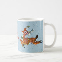 Rotnasen-Rentier Vintage-Kunst