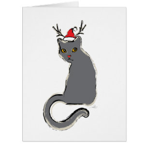Rotnasige Weihnachtssankt-Katze