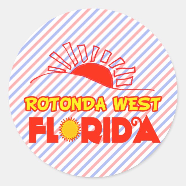 Rotonda West, Florida Runder Aufkleber (Vorderseite)