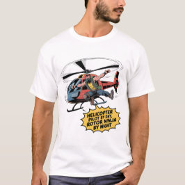 Rotor Ninja: Dynamic Comic Style Helicopter Pilot  T-Shirt