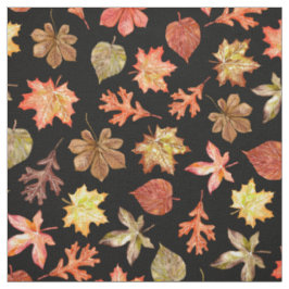 Rotorange goldfarbene Herbstblätter schwarz Stoff