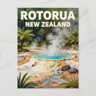 Rotorua Neuseeland Hot Spring Szene Postkarte