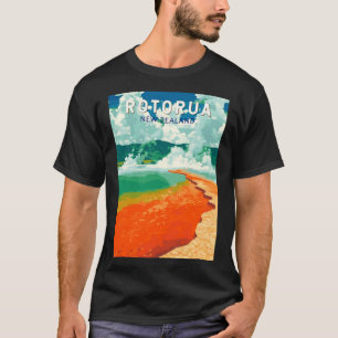 Rotorua Neuseeland Illustration Reise T-Shirt