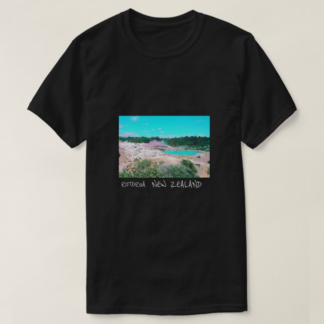 Rotorua Neuseeland Reise T-Shirt (Design vorne)