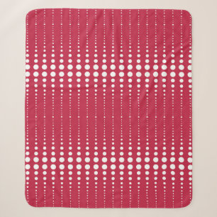 Rotpolka-Punkt, Polka-Punkt, Retro, Polka-Punkt Sherpadecke