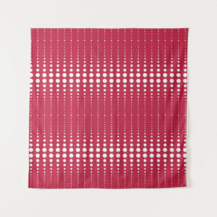 Rotpolka-Punkt, Polka-Punkt, Retro, Polka-Punkt Wandteppich