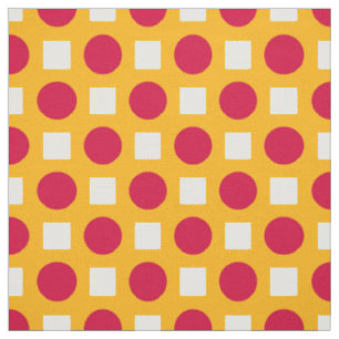 Rotpolka-Punkte auf Gelb Stoff