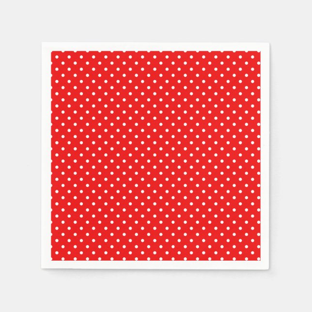 Rotpolka-Punktfavorit Serviette (Vorderseite)