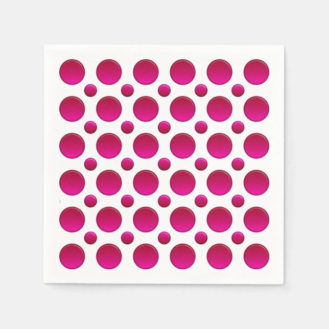 Rotpolka-Punktmuster Serviette (Vorderseite)