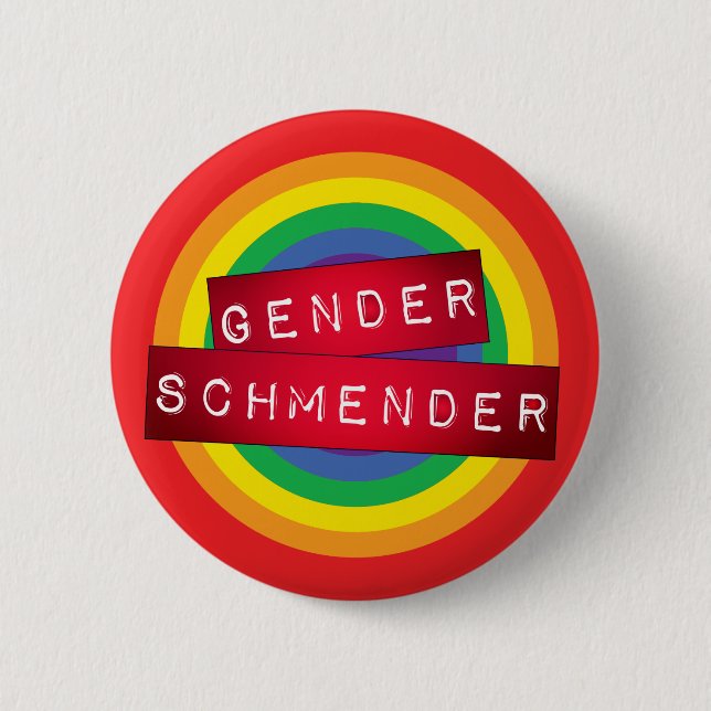 Rotprägung "Gender Schmender" Button (Vorderseite)