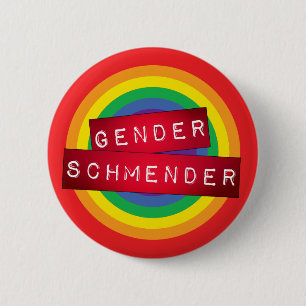 Rotprägung "Gender Schmender" Button