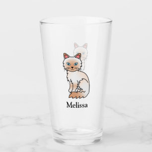 Rotpunkt Birma / Ragdoll Süße Katze & Name Glas