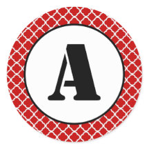 Rotquatrefolie - Circle Aufkleber