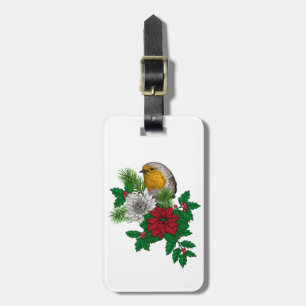 Rotrobin auf Christhmas Dekoration Gepäckanhänger