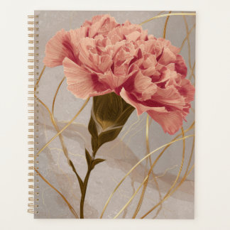 Rotrosa Nelke Florales Gold Planer