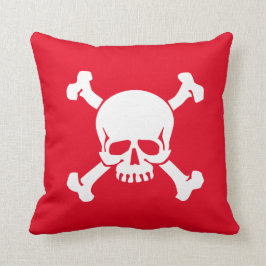 Rotschädel und Kreuzknochen, Piratenflagge Kissen