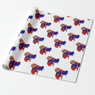 Rotschopf-Supermama Geschenkpapier