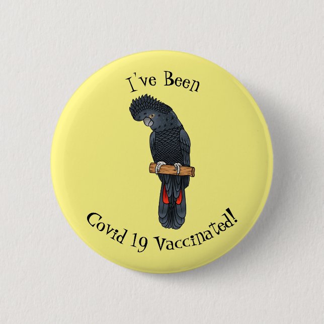 Rotschwanz-Cartoon Button (Vorderseite)