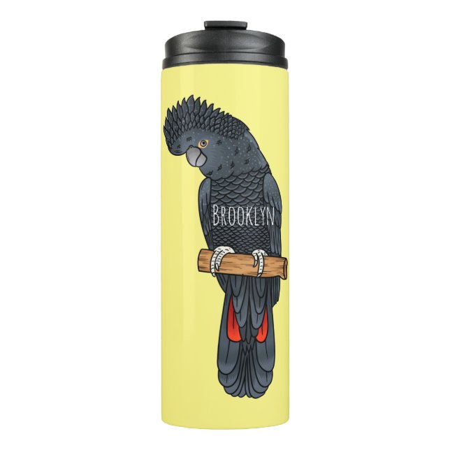 Rotschwanz-Cartoon Thermosbecher (Vorderseite)