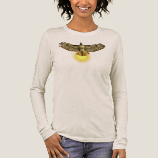 Rotschwanzbussard fliegt in die Sonne Tri-Blend Shirt