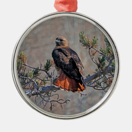 Rotschwanzhahn Ornament Aus Metall