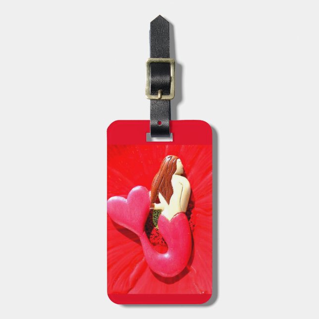 RotschwanzMeerjungfrau Gepäckanhänger (Vorderseite vertikal)