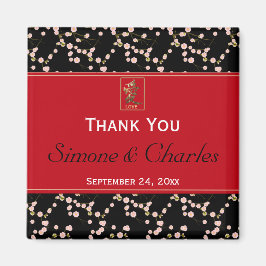 Rotschwarzer Kirschblütenmagazin Magnet