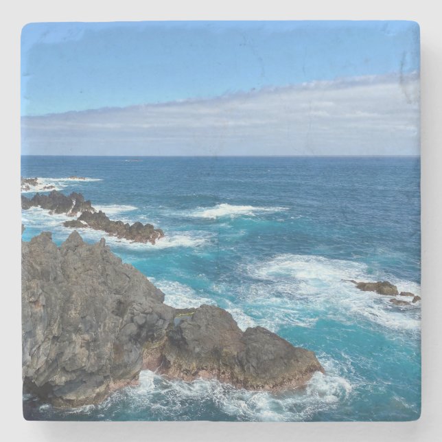 Rotsen in zee steinuntersetzer (Vorderseite)