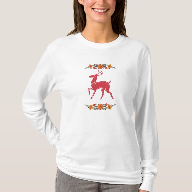 Rotskandinavischer Rentier T-Shirt (Vorderseite)