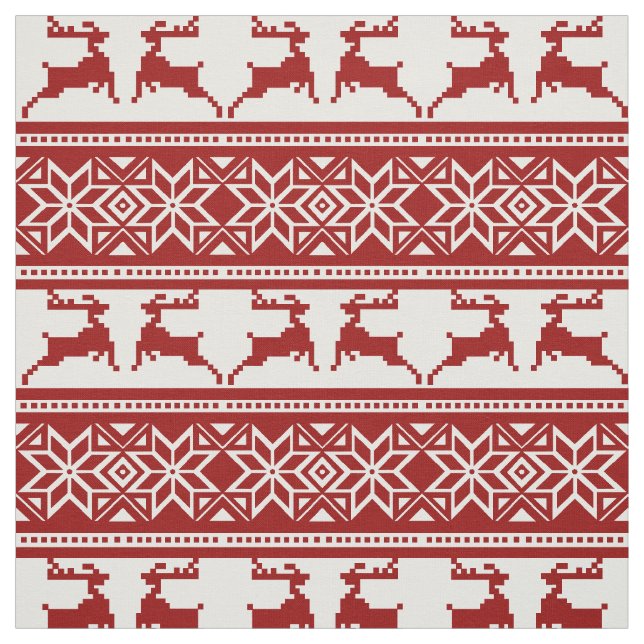 Rotskandinavisches Weihnachtsvolk Stoff (Muster)