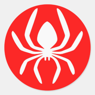 Rotspinnen-Symbol Runder Aufkleber