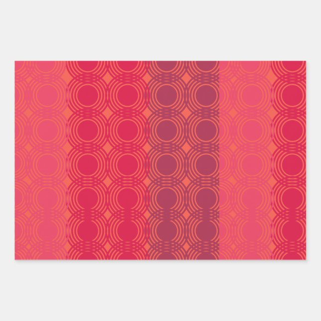 Rotspirale Muster Geschenkpapier Set (Vorderseite)
