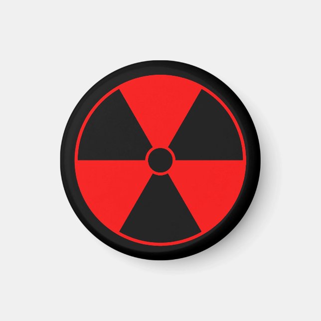 Rotstrahlsymbol Magnet (Vorne)