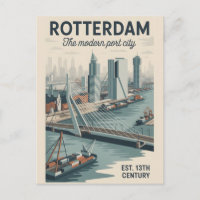 Rotterdam Niederlande Retro-Silhouette Reise