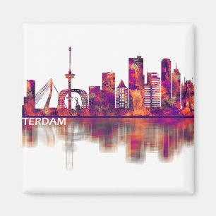 Rotterdam Niederlande Skyline Magnet