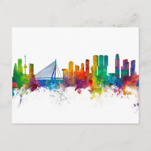 Rotterdam Niederlande Skyline Postkarte