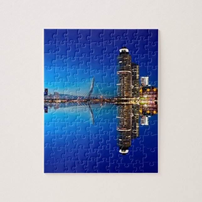 Rotterdam Night Skyline (Vertikal)
