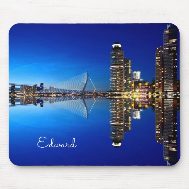 Rotterdam Skyline Cityscape Mousepad (Vorne)