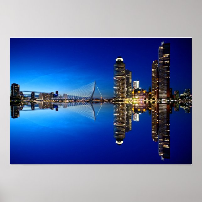 Rotterdam Skyline Cityscape Poster (Vorne)