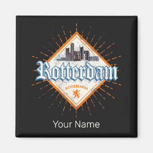 Rotterdam Stadt Niederlande Skyline Dutch Vintage Magnet