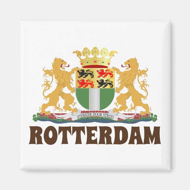 Rotterdam Wappen, Niederlande Magnet (Vorne)