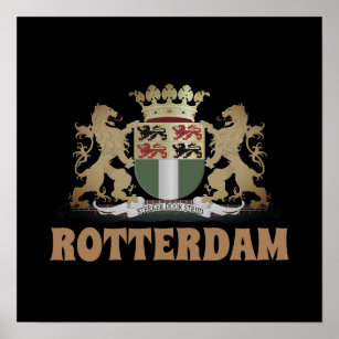 Rotterdam Wappen, Niederlande Poster