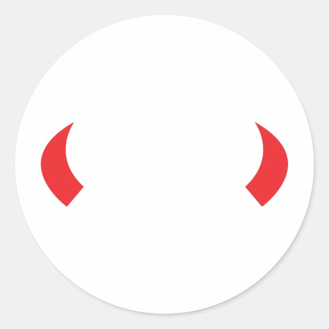 Rotteufel Runder Aufkleber (Vorderseite)