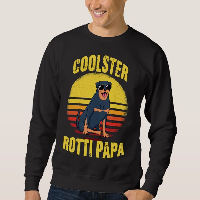 Rotti Vater Retro Dog Lover Rottweiler Gassi Sweatshirt (Vorderseite)