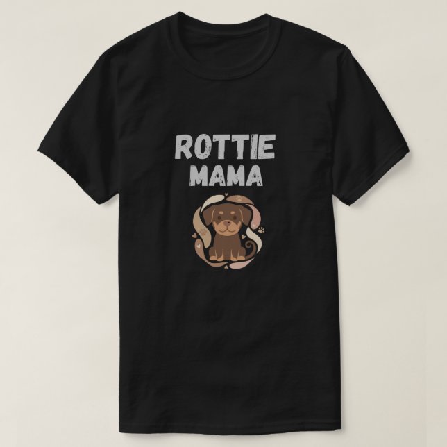 Rottie Mama Cute Rottweiler Design T-Shirt (Design vorne)