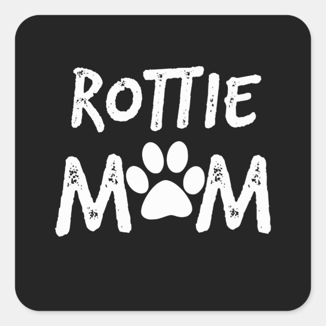 Rottie Mama Pullover Rottweiler Hundegeschenk Frau Quadratischer Aufkleber (Vorderseite)