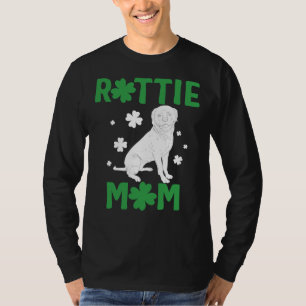 Rottie Mama Rottweiler Dog St Particks Day Niedlic T-Shirt