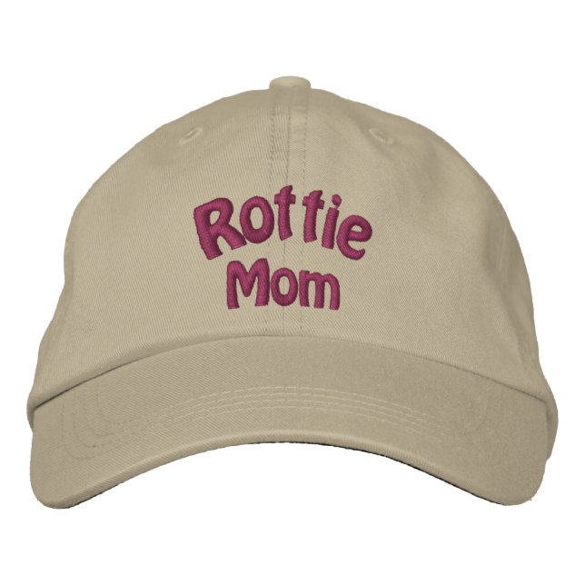 Rottie Mama Rottweiler Hund bestickte Hülle Baseballkappe (Vorderseite)