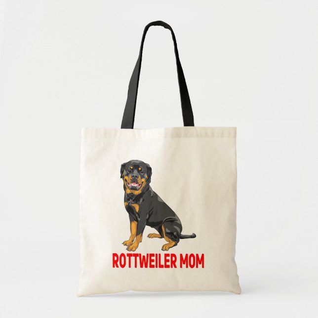 Rottie Mama Welpe Dog Geschenk Niedlich Rottweiler Tragetasche (Vorne)