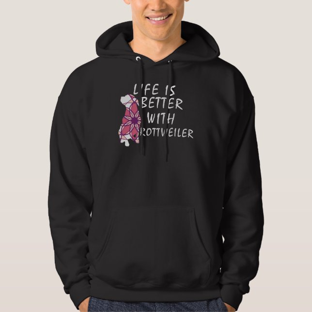 Rottie Mandala Hoodie (Vorderseite)